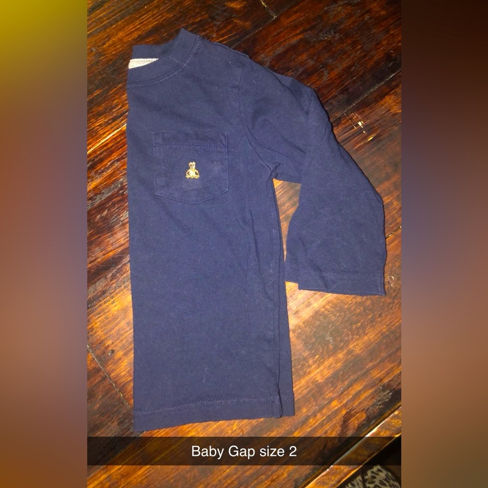 Baby Gap size 2 VGUC long sleeve tshirt navy